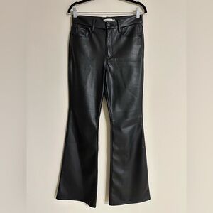 Good American Black Faux Leather Pant